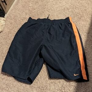 Nike Men's Athletic Shorts in Navy and Orange